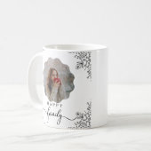 Zwart-wit Modern Happy Family Foto Mok (Voorkant links)