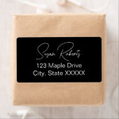 Zwart & Wit Modern Huwelijk  Etiket (Insitu)