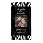 Zwart-wit Modern Huwelijksgeschenk of Favor Label (Voorkant)