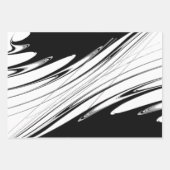 Zwart-wit modern inpakpapier vel (Voorkant 3)