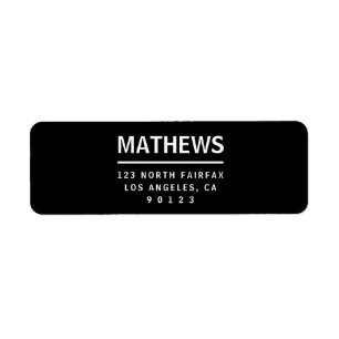 Zwart-wit   Modern label voor oude retournering