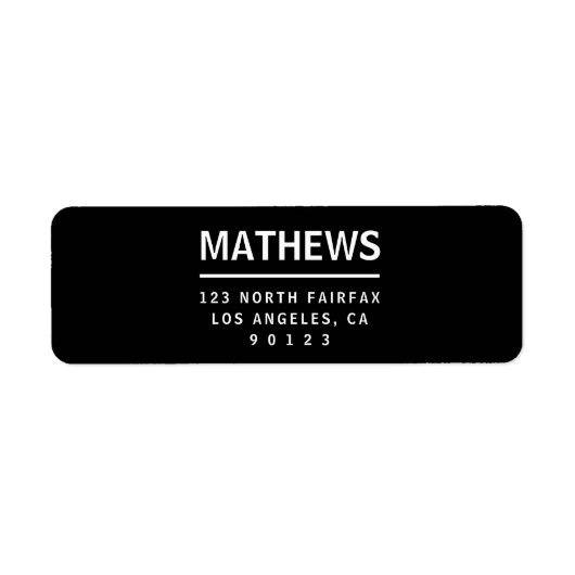 Zwart-wit | Modern label voor oude retournering (Voorkant)