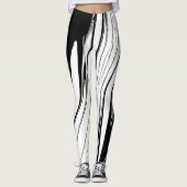 Zwart-wit modern leggings (Voorkant)