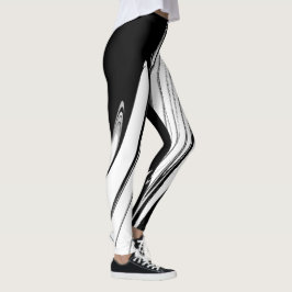 Zwart-wit modern leggings
