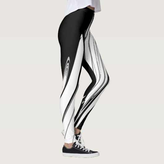 Zwart-wit modern leggings (Rechts)