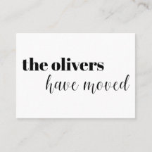 Zwart & Wit, Modern, Leuk adreswijziging Kaart