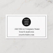 Zwart Wit Modern Logo Business Beloning Punch Klantenkaartje (Achterkant)