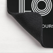 Zwart-wit modern logo muismat (Hoek)