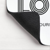 Zwart-wit modern logo muismat (Hoek)