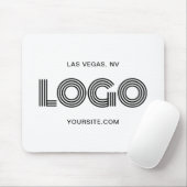 Zwart-wit modern logo muismat (Met muis)