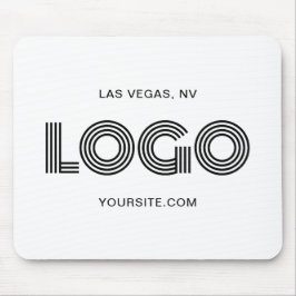 Zwart-wit modern logo muismat