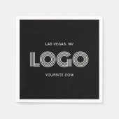 Zwart-wit modern logo servet (Voorkant)