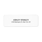 Zwart & Wit Modern Look Professioneel Leegbaar Etiket (Voorkant)