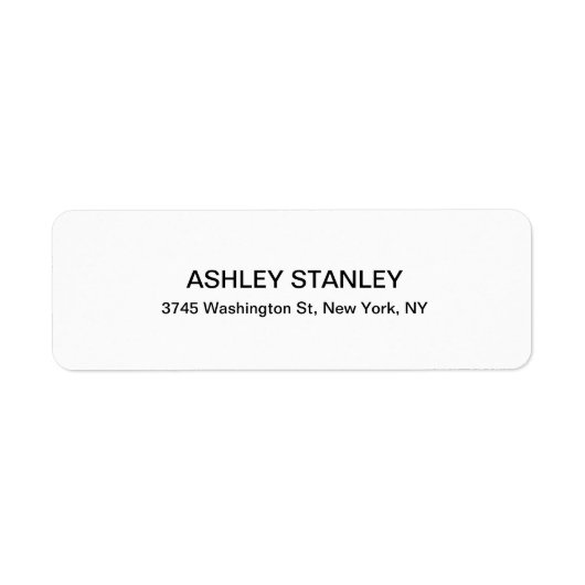 Zwart & Wit Modern Look Professioneel Leegbaar Etiket (Voorkant)