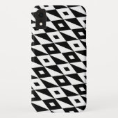 Zwart-wit modern lozenpatroon Case-Mate iPhone case (Achterkant)