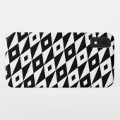 Zwart-wit modern lozenpatroon Case-Mate iPhone case (Achterkant (horizontaal))