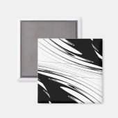 Zwart-wit modern magneet (Voorkant / Achterkant)