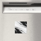 Zwart-wit modern magneet (Insitu (Vaatwasser))