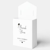 Zwart Wit Modern Minimal Graduation Party Bedankdoosjes (Geopend)
