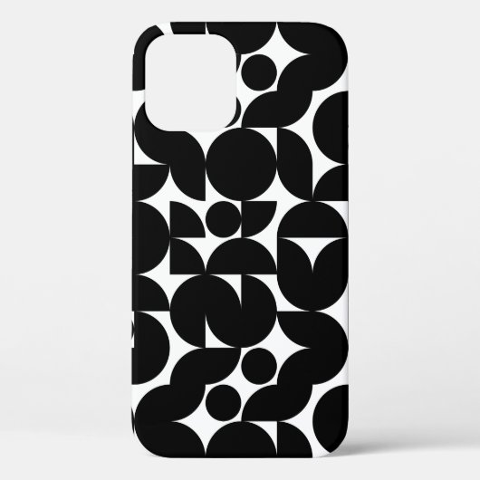 Zwart-wit modern minimalisatiepatroon Case-Mate iPhone case (Achterkant)