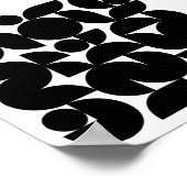 Zwart-wit modern minimalisatiepatroon poster (Hoek)