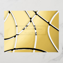 zwart-wit Modern Minimalistisch Abstract Folie Feestdagen Briefkaart