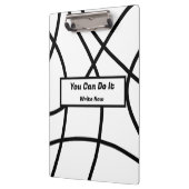 zwart-wit Modern Minimalistisch Abstract Klembord (Links)