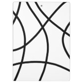 zwart-wit Modern Minimalistisch Abstract Klembord (Achterkant)