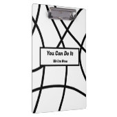 zwart-wit Modern Minimalistisch Abstract Klembord (Rechts)