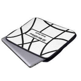 zwart-wit Modern Minimalistisch Abstract Laptop Sleeve