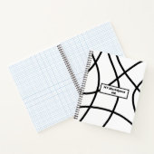 zwart-wit Modern Minimalistisch Abstract Notitieboek (Binnen)