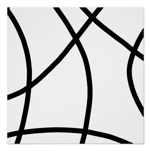 zwart-wit Modern Minimalistisch Abstract Perfect Poster (Voorkant)