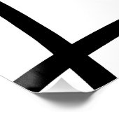 zwart-wit Modern Minimalistisch Abstract Perfect Poster (Hoek)