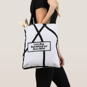 zwart-wit Modern Minimalistisch Abstract Tote Bag (Dichtbij)