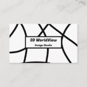 zwart-wit Modern Minimalistisch Abstract Visitekaartje (Voorkant)