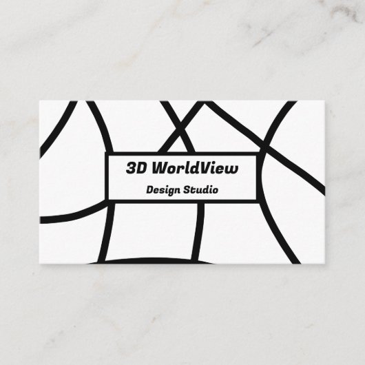 zwart-wit Modern Minimalistisch Abstract Visitekaartje (Voorkant)