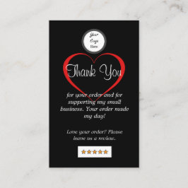 Zwart-wit, modern minimalistisch bedankt visitekaartje