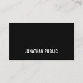 Zwart-wit, modern, minimalistisch design visitekaartje (Voorkant)