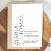 Zwart-wit Modern Minimalistisch Eenvoudig Kaart