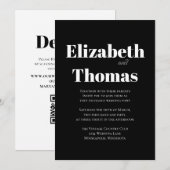 Zwart-wit Modern Minimalistisch Eenvoudig Vet Kaart (Voorkant / Achterkant)