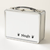 Zwart Wit Modern Minimalistisch Elegant Monogram (Voorkant)