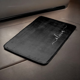 Zwart Wit Modern Minimalistisch Elegant Monogram Badmat