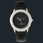 Zwart Wit Modern Minimalistisch Elegant Monogram Horloge<br><div class="desc">Introductie van ons Black and White Minimalist Modern Monogram-Collectie: omarm eenvoud en verfijning met onze minimalistische design, samengesteld om uw stijl moeiteloos te verbeteren. Dit collectie is gemaakt met een scherp oog voor moderne esthetiek en heeft strakke zwart-witte design die worden geaccentueerd door gepersonaliseerde monogrammen. Van chique briefpapier tot veelzijdige...</div>