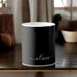 Zwart Wit Modern Minimalistisch Elegant Monogram Koffiemok<br><div class="desc">Introductie van ons Black and White Minimalist Modern Monogram-Collectie: omarm eenvoud en verfijning met onze minimalistische design, samengesteld om uw stijl moeiteloos te verbeteren. Dit collectie is gemaakt met een scherp oog voor moderne esthetiek en heeft strakke zwart-witte design die worden geaccentueerd door gepersonaliseerde monogrammen. Van chique briefpapier tot veelzijdige...</div>