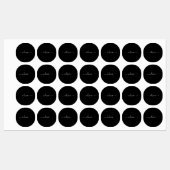 Zwart Wit Modern Minimalistisch Elegant Monogram Labels (Vel)