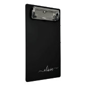 Zwart Wit Modern Minimalistisch Elegant Monogram Mini Klembord (Schuin)