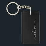 Zwart Wit Modern Minimalistisch Elegant Monogram Sleutelhanger<br><div class="desc">Introductie van ons Black and White Minimalist Modern Monogram-Collectie: omarm eenvoud en verfijning met onze minimalistische design, samengesteld om uw stijl moeiteloos te verbeteren. Dit collectie is gemaakt met een scherp oog voor moderne esthetiek en heeft strakke zwart-witte design die worden geaccentueerd door gepersonaliseerde monogrammen. Van chique briefpapier tot veelzijdige...</div>