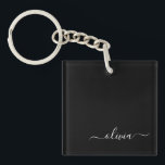 Zwart Wit Modern Minimalistisch Elegant Monogram Sleutelhanger<br><div class="desc">Introductie van ons Black and White Minimalist Modern Monogram-Collectie: omarm eenvoud en verfijning met onze minimalistische design, samengesteld om uw stijl moeiteloos te verbeteren. Dit collectie is gemaakt met een scherp oog voor moderne esthetiek en heeft strakke zwart-witte design die worden geaccentueerd door gepersonaliseerde monogrammen. Van chique briefpapier tot veelzijdige...</div>