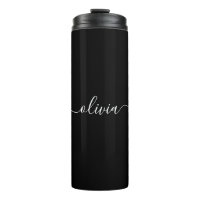 Zwart Wit Modern Minimalistisch Elegant Monogram