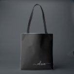 Zwart Wit Modern Minimalistisch Elegant Monogram Tote Bag<br><div class="desc">Introductie van ons Black and White Minimalist Modern Monogram-Collectie: omarm eenvoud en verfijning met onze minimalistische design, samengesteld om uw stijl moeiteloos te verbeteren. Dit collectie is gemaakt met een scherp oog voor moderne esthetiek en heeft strakke zwart-witte design die worden geaccentueerd door gepersonaliseerde monogrammen. Van chique briefpapier tot veelzijdige...</div>